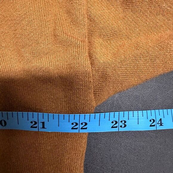 Madewell $80 Cotton-Hemp Oversized Polo Sweatshirt brown women's medium NEW - Picture 11 of 12